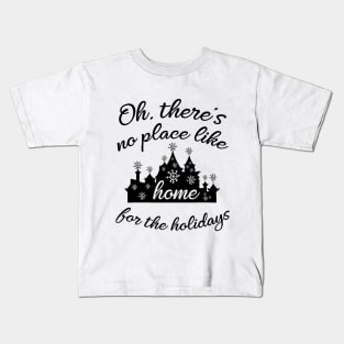 Castle Home for the Holidays in black - Kids T-Shirt